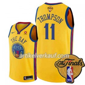 NBA Golden State Warriors Trikot Klay Thompson 11 2018 Finals Patch Nike Gelb City Edition Swingman - Herren